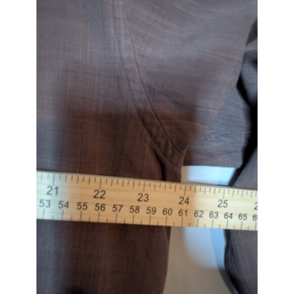 Born Men's Brown Button Cotton Bamboo Handcrafted Long Sleeve Shirt SZ XL - Picture 8 of 9